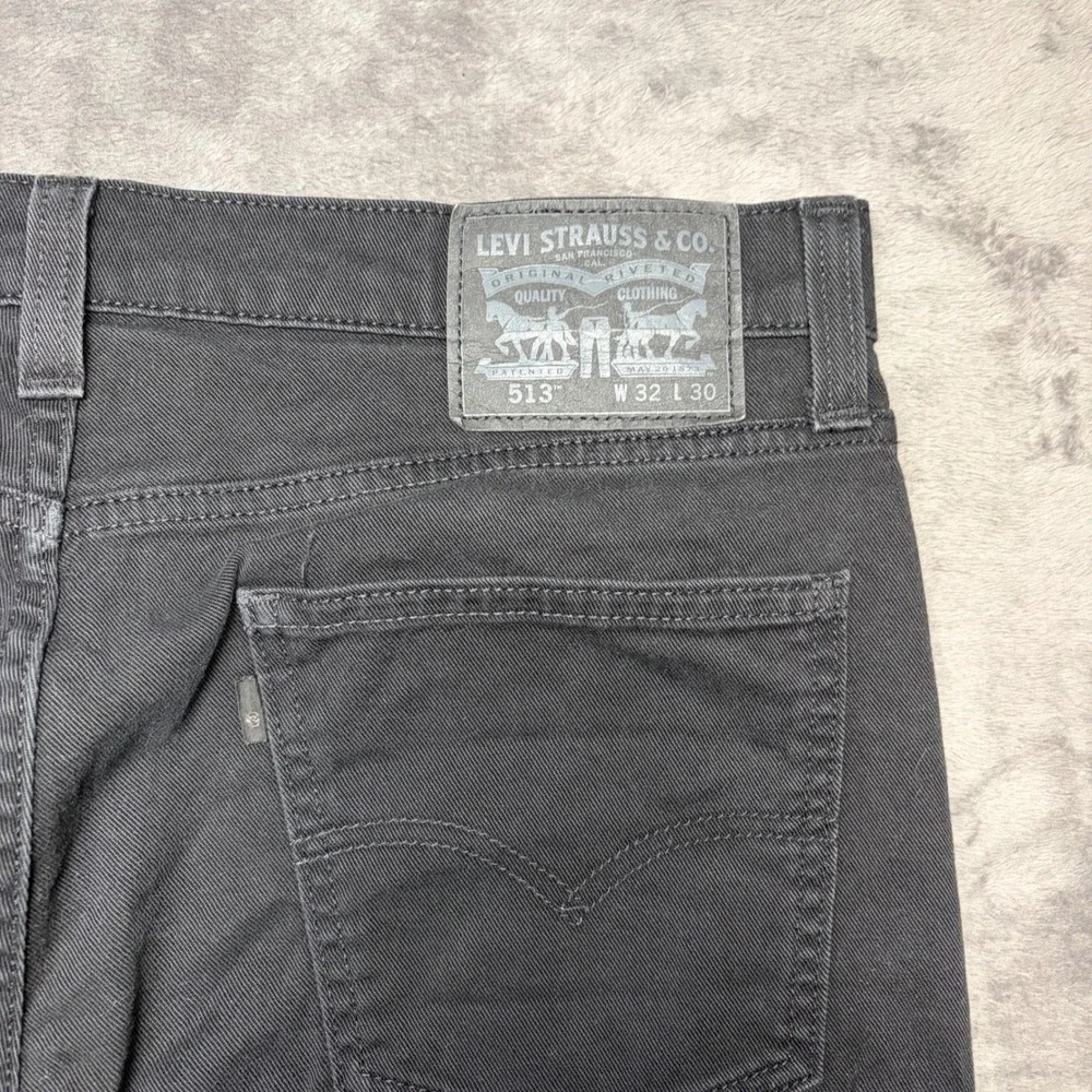 Levi's‎ Pants Mens 32 Black 513 Slim Straight Denim Jeans 06990-110